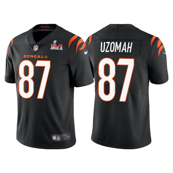 Cincinnati Bengals #87 CJ Uzomah 2022 Black Super Bowl LVI Jersey