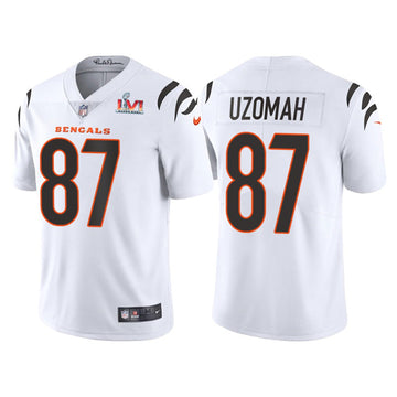 Cincinnati Bengals #87 CJ Uzomah 2022 White Super Bowl LVI Jersey