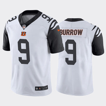 Cincinnati Bengals #9 Joe Burrow 2020 White color rush Jersey