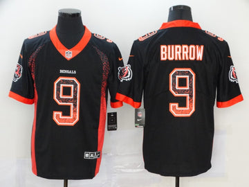 Cincinnati Bengals #9 Joe Burrow Black Drift Fashion Color Rush Jersey