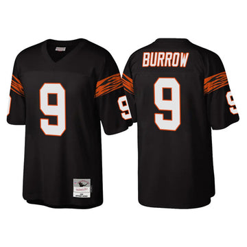 Cincinnati Bengals #9 Joe Burrow Black Throwback Legacy Jersey