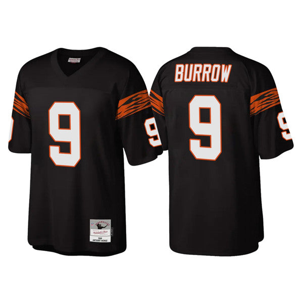 Cincinnati Bengals #9 Joe Burrow Black Throwback Legacy Jersey