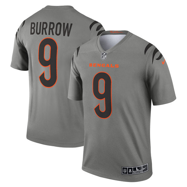 Cincinnati Bengals #9 Joe Burrow Gray Jersey