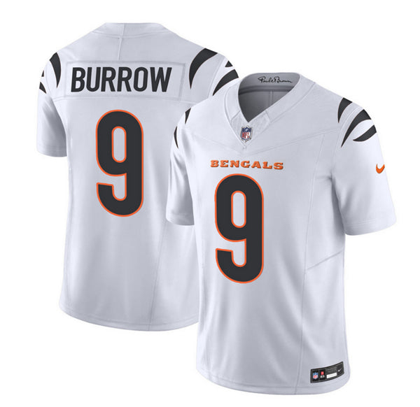 Cincinnati Bengals #9 Joe Burrow White 2023 FUSE Jersey