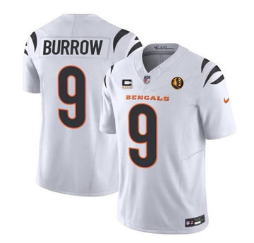Joe Burrow Cincinnati Bengals white FUSE jersey