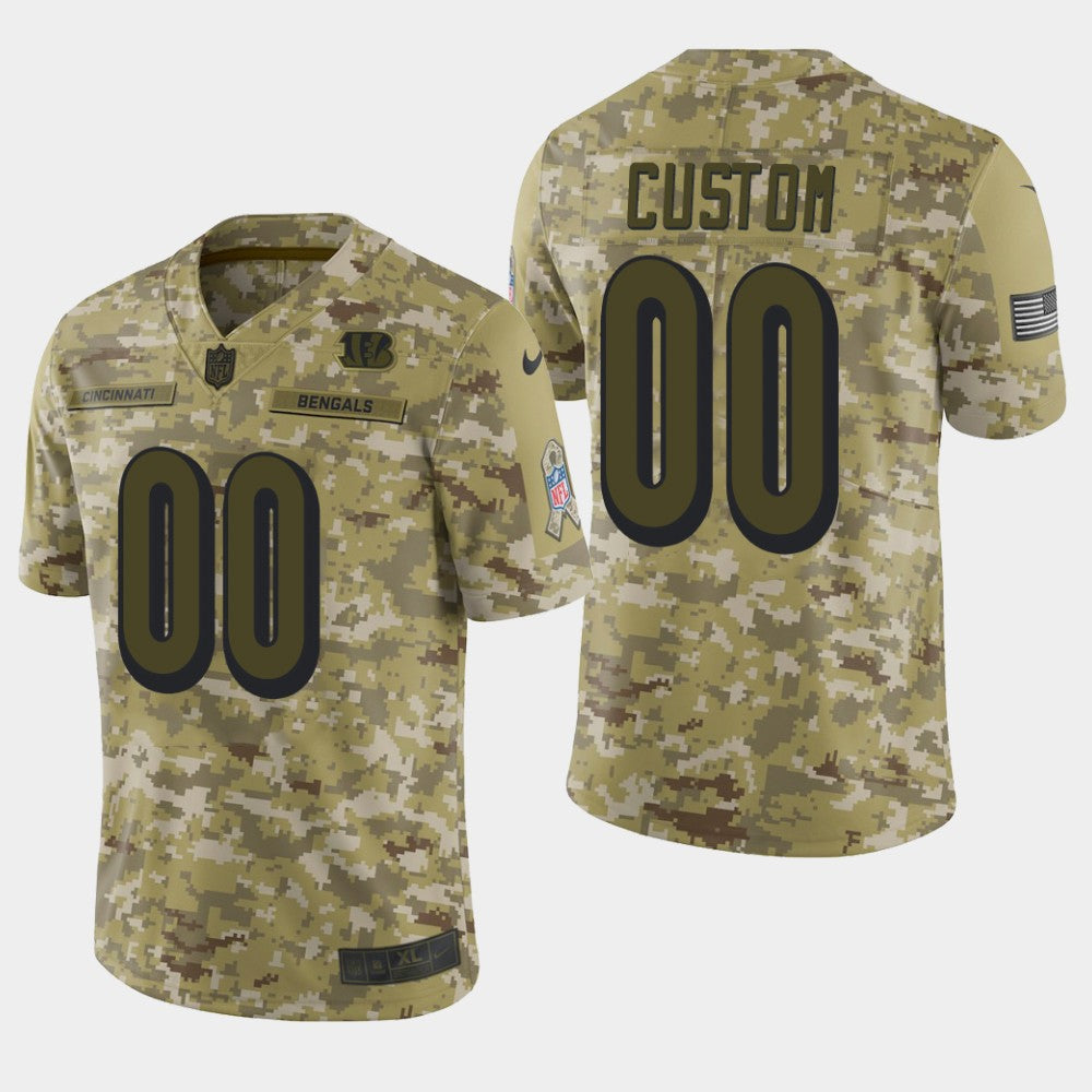 Cincinnati Bengals Customized Camo Salute To Service Jersey