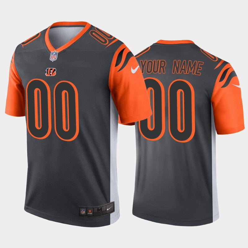 Cincinnati Bengals Customized Silver Inverted Legend Jersey