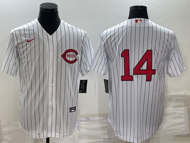 Pete Rose Cincinnati Reds white jersey