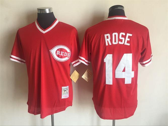 Pete Rose Cincinnati Reds red Throwback jersey