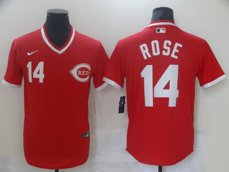 Pete Rose Cincinnati Reds red jersey