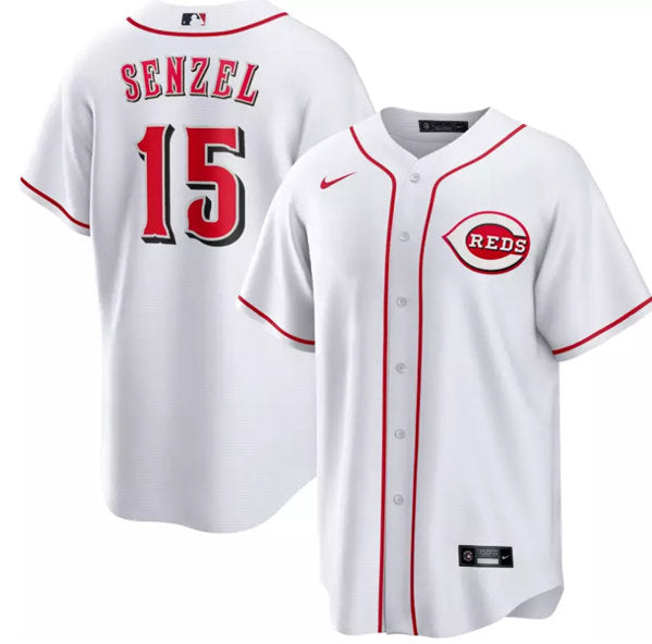 Nick Senzel Cincinnati Reds white jersey