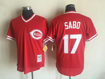 Chris Sabo Cincinnati Reds red Throwback jersey
