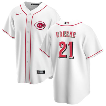 Hunter Greene Cincinnati Reds white jersey
