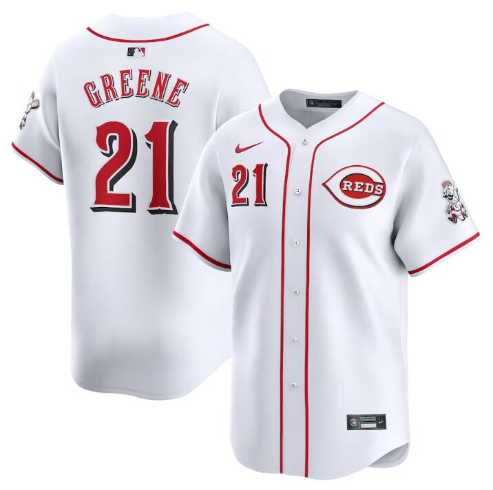 Hunter Greene Cincinnati Reds white Home jersey