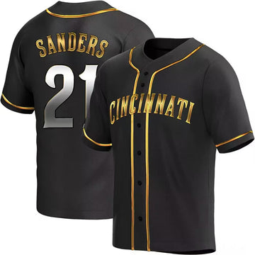 Reggie Sanders Cincinnati Reds black jersey