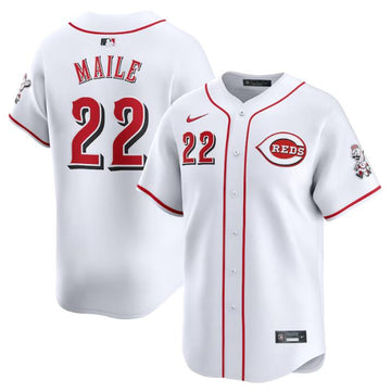 Luke Maile Cincinnati Reds white Home jersey