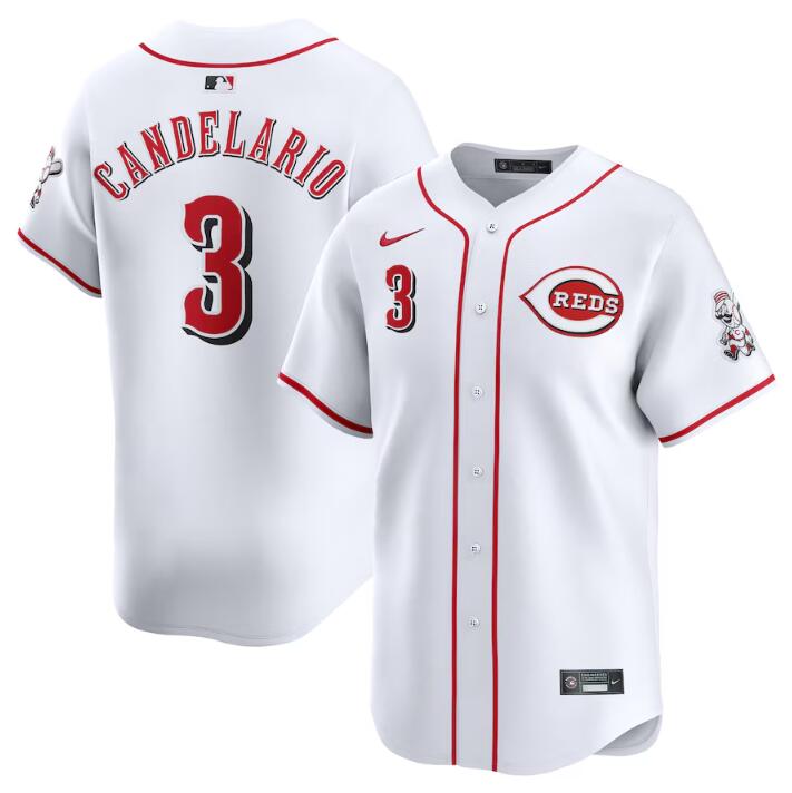 Jeimer Candelario Cincinnati Reds white Home jersey