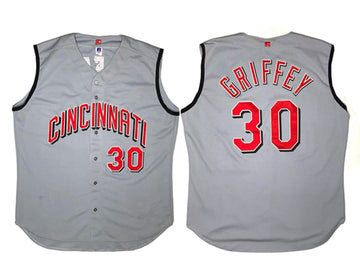 Ken Griffey Jr Cincinnati Reds gray jersey