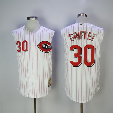 Ken Griffey Jr Cincinnati Reds white Cooperstown jersey