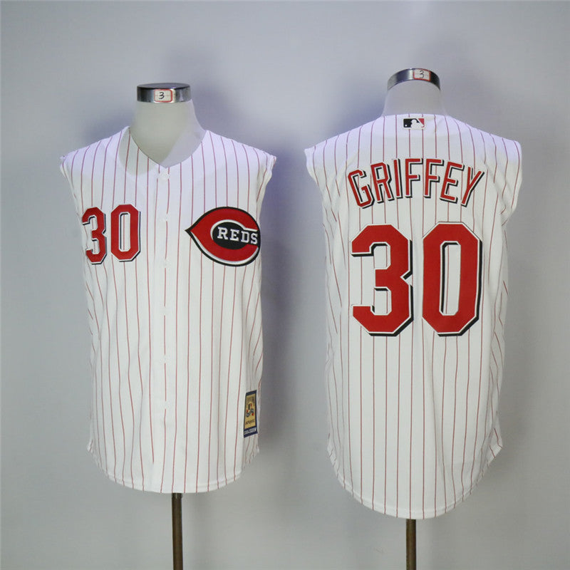 Ken Griffey Jr Cincinnati Reds white Cooperstown jersey