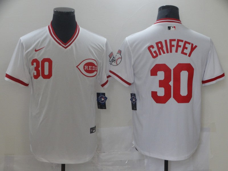 Ken Griffey Cincinnati Reds white jersey