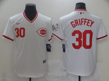 Ken Griffey Cincinnati Reds white jersey