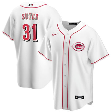 Brent Suter Cincinnati Reds white jersey
