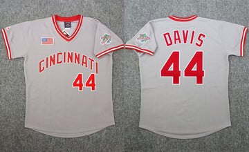 Eric Davis Cincinnati Reds gray jersey