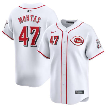 Frankie Montas Cincinnati Reds white Home jersey