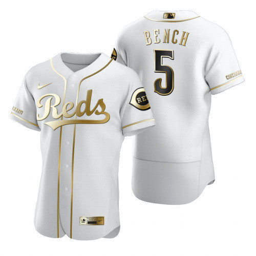 Johnny Bench Cincinnati Reds white jersey
