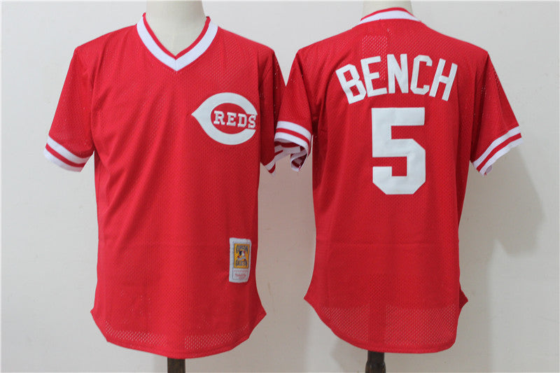 Johnny Bench Cincinnati Reds red Authentic jersey