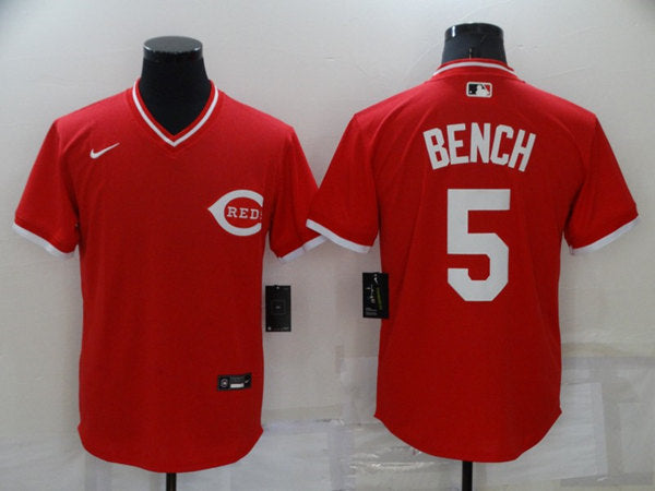 Johnny Bench Cincinnati Reds red jersey
