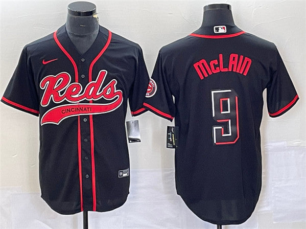 Matt McLain Cincinnati Reds black jersey
