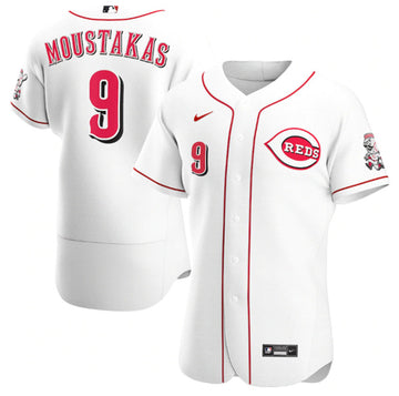 Mike Moustakas Cincinnati Reds white jersey