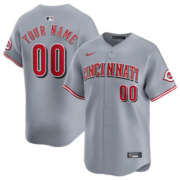 Custom Cincinnati Reds gray Away jersey