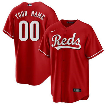 Custom Cincinnati Reds red jersey