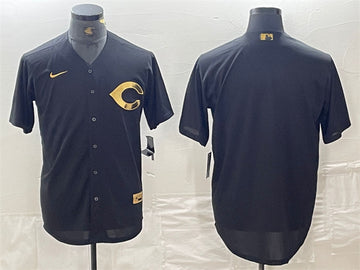 Custom Cincinnati Reds black jersey