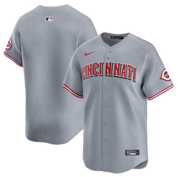 Custom Cincinnati Reds gray Away jersey