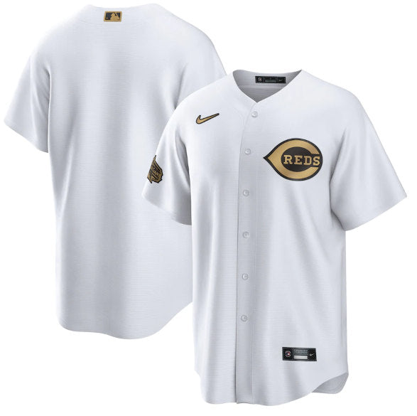 Custom Cincinnati Reds white All-Star jersey
