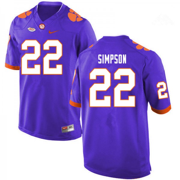 Trenton Simpson Clemson Tigers purple jersey
