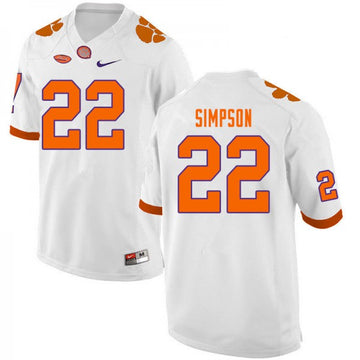 Trenton Simpson Clemson Tigers white jersey