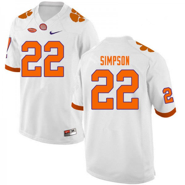 Trenton Simpson Clemson Tigers white jersey
