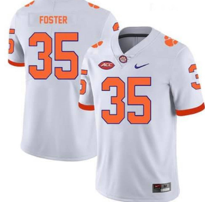 Justin Foster Clemson Tigers white jersey