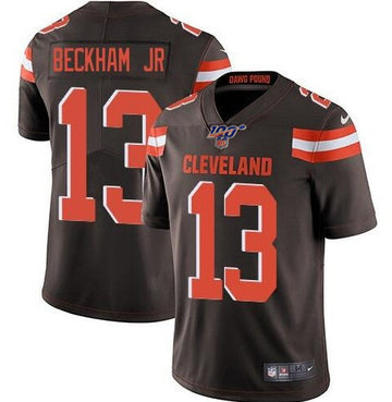 Cleveland Browns 100th #13 Odell Beckham Jr Brown Jersey