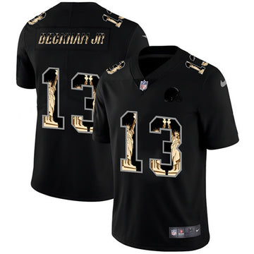 Cleveland Browns #13 Odell Beckham Jr 2019 Black Statue Of Liberty Jersey