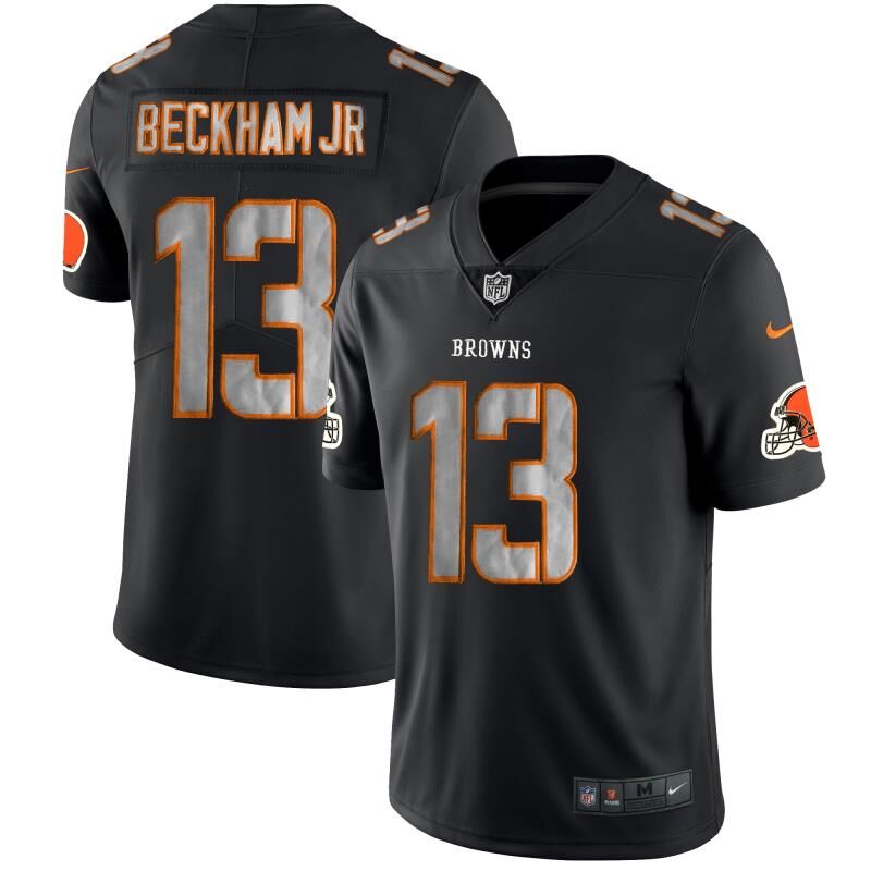 Cleveland Browns #13 Odell Beckham Jr Black Impact Jersey