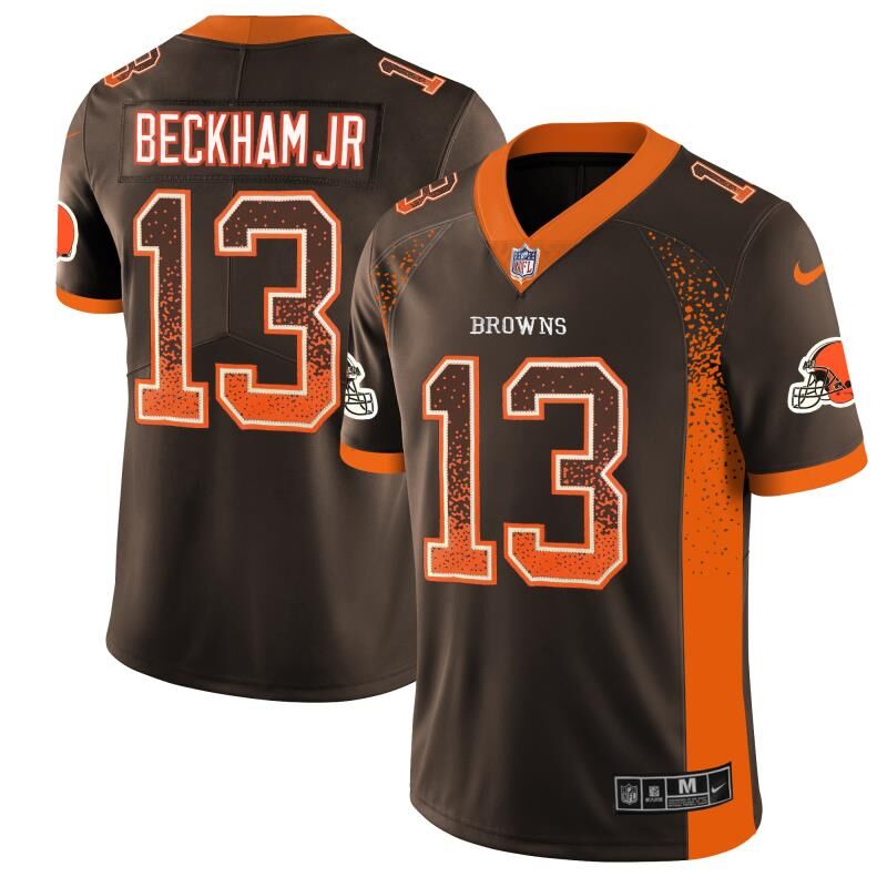 Cleveland Browns #13 Odell Beckham Jr Brown Drift Fashion Color Rush Jersey