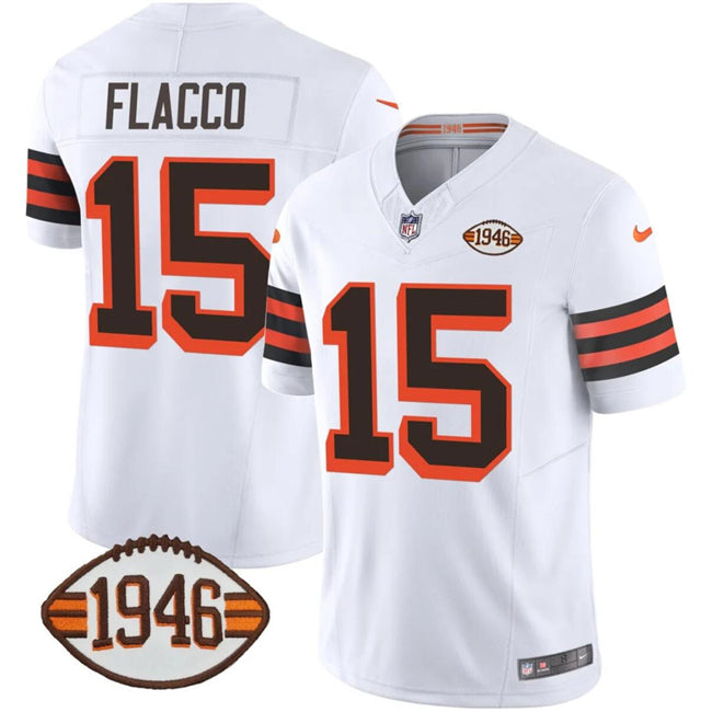 Joe Flacco Cleveland Browns white FUSE jersey