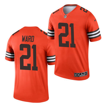 Cleveland Browns #21 Denzel Ward Orange 2021 Inverted Legend Jersey