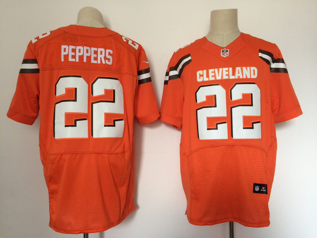 Cleveland Browns #22 Jabrill Peppers Orange Alternate New Elite Jersey